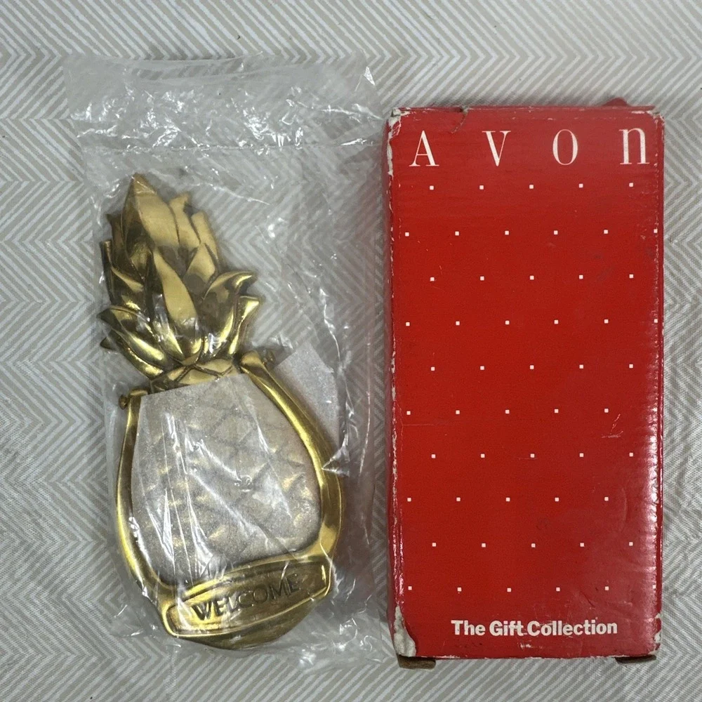 NEW Solid Brass Pineapple Door Knocker Welcome Handle Vintage‎ AVON  6 1/2